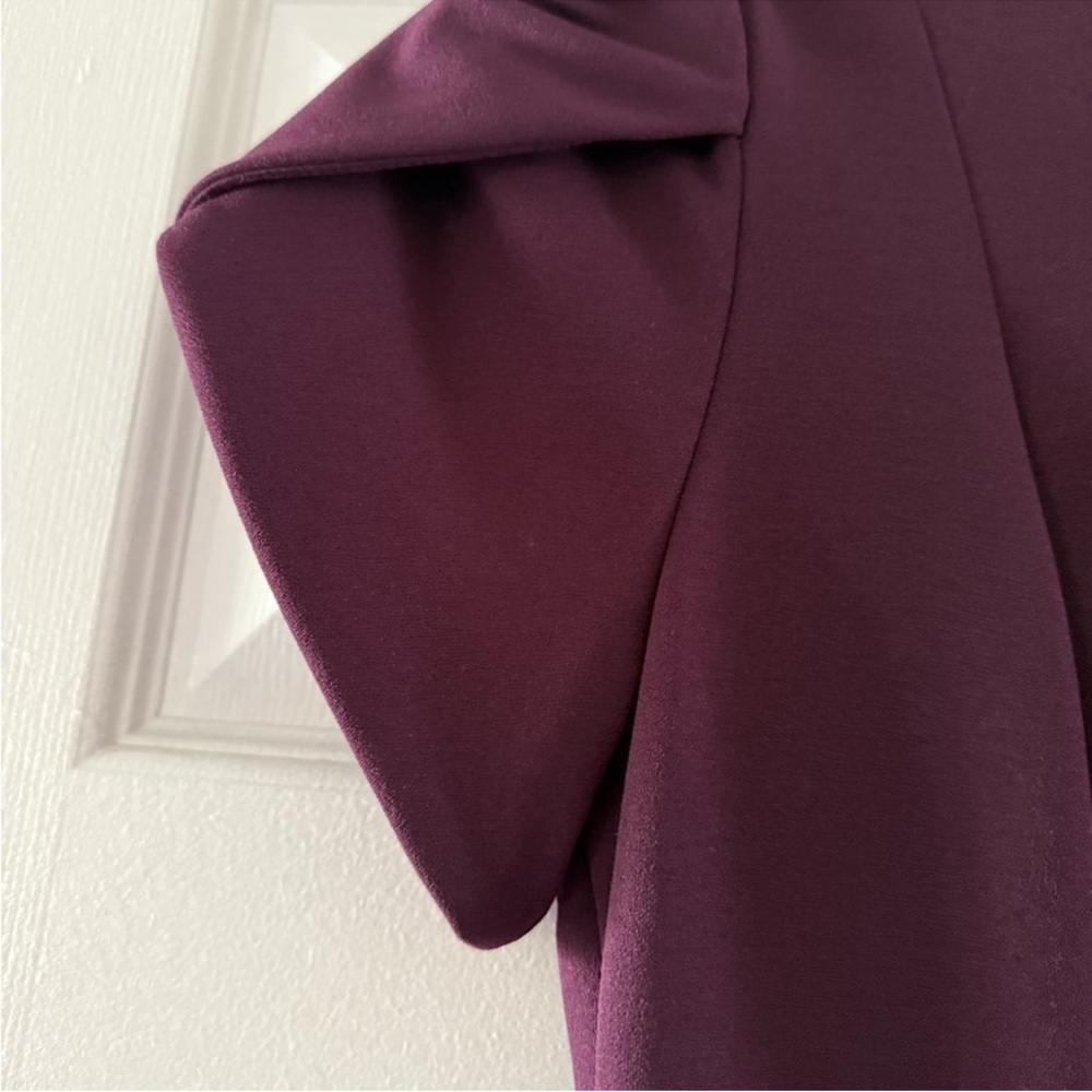 Burgundy Calvin Klein Capped Sleeve Dress - Picture 4 of 7